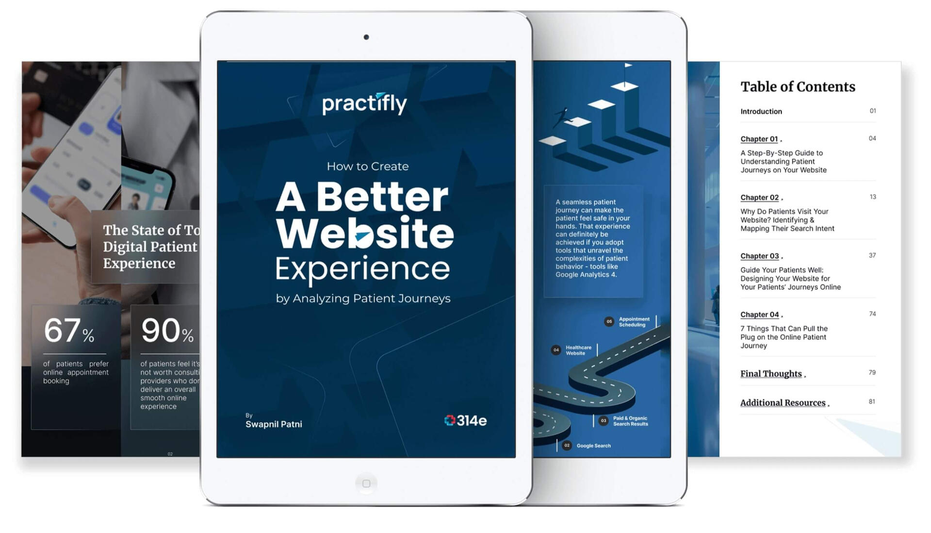 Ebook Glimpse of How to create a better website experience by analyzing patient journeys